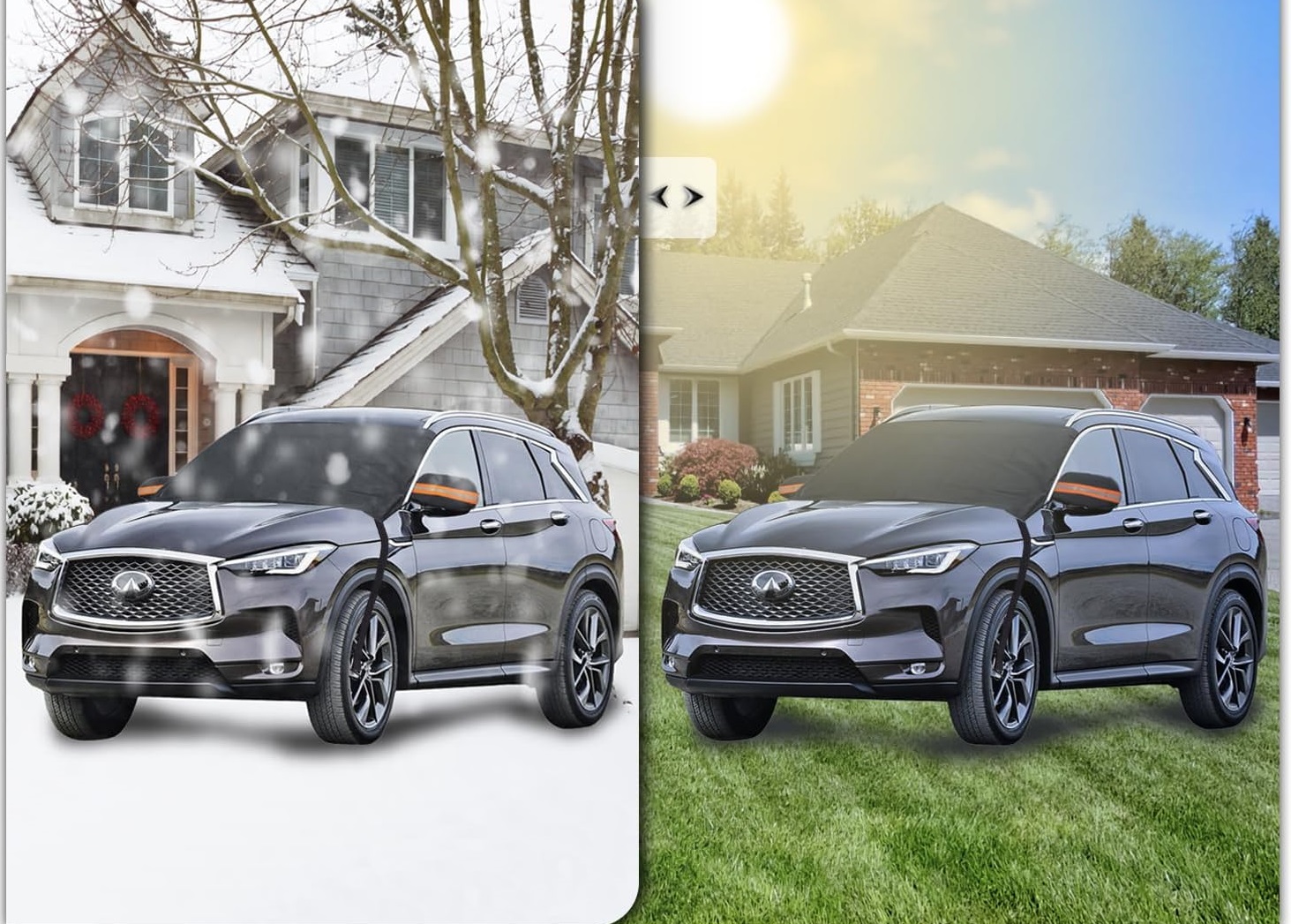 Magnetický kryt na čelné sklo 